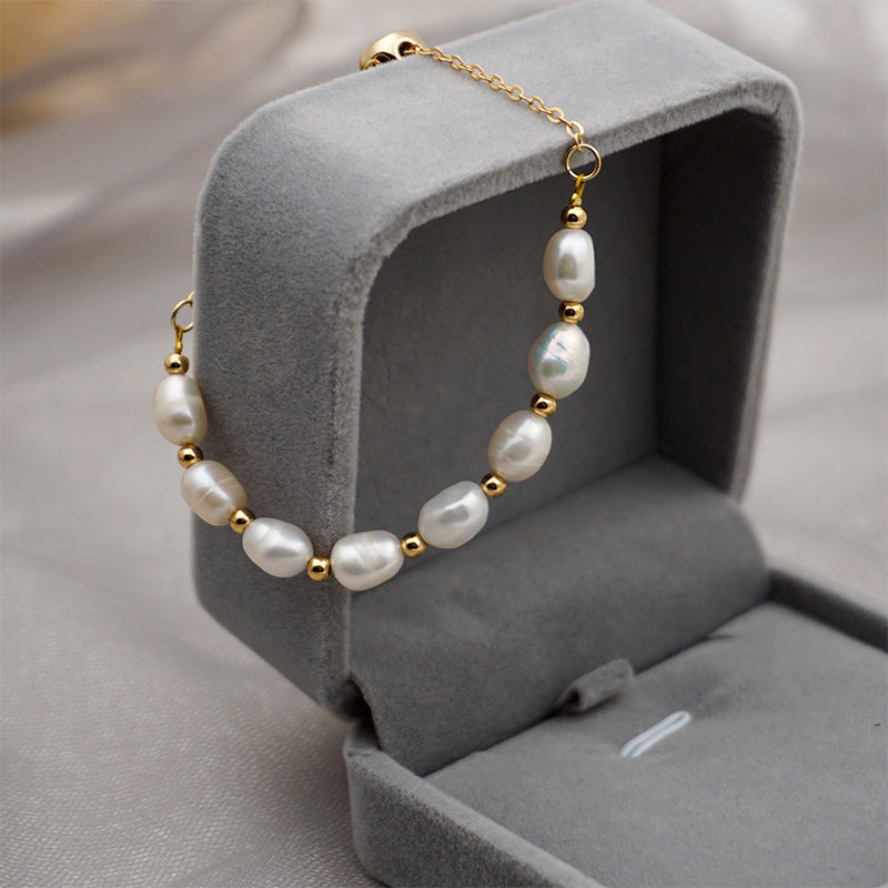 Modern Freshwater Pearl Adjustable Bracelet - Bracelets | ZAFARI Studio Jewelry