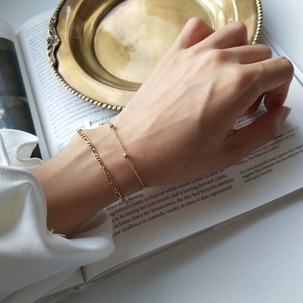 Minimalist Beaded Bracelet Gold Vermeil - Bracelets | ZAFARI Studio Jewelry