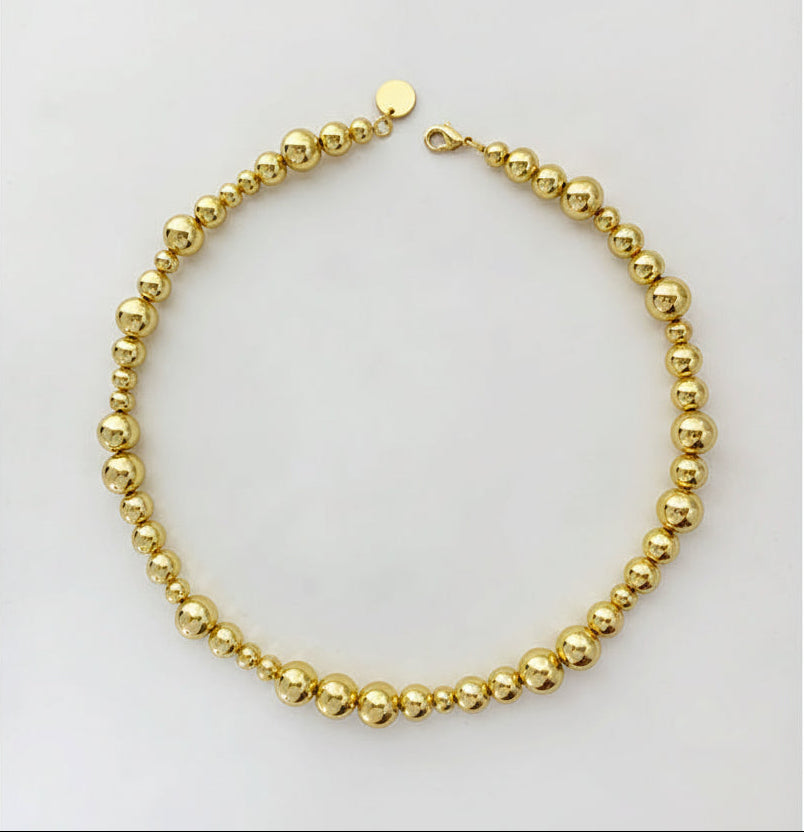 Graduated Round Ball Necklace - Necklaces | ZAFARI Studio Jewelry