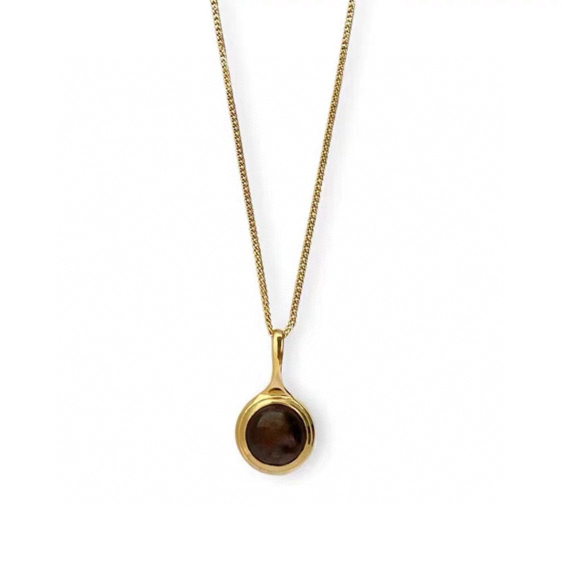 Vintage Citrine & Prehnite Gemstone Gold Vermeil Necklace - Necklaces | ZAFARI Studio Jewelry