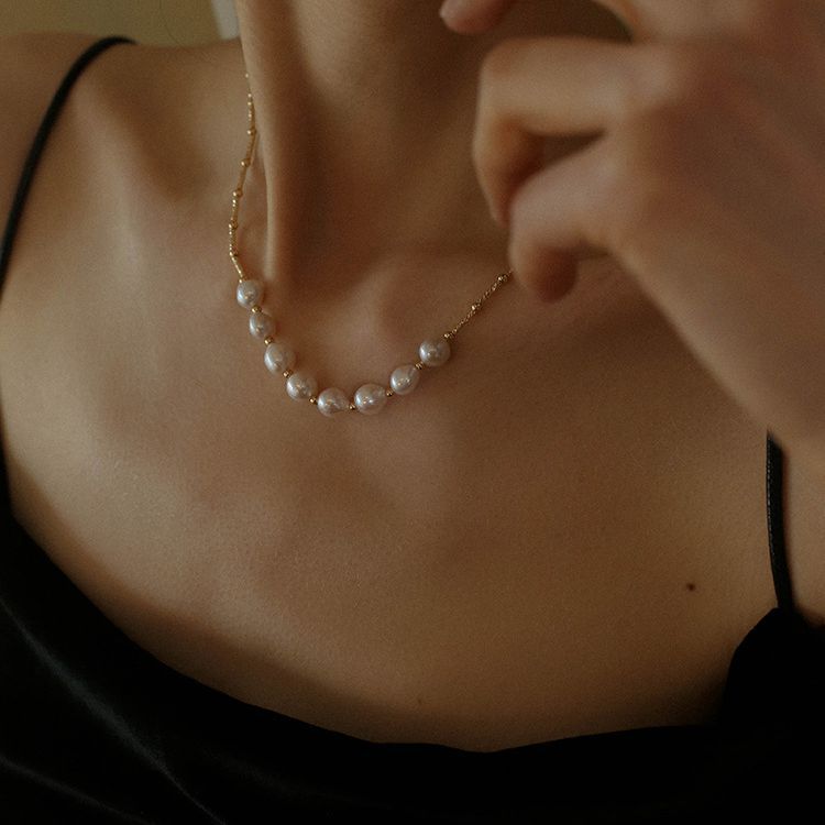 Luxury Design Baroque Pearl Choker Necklace - Necklaces | ZAFARI Studio Jewelry