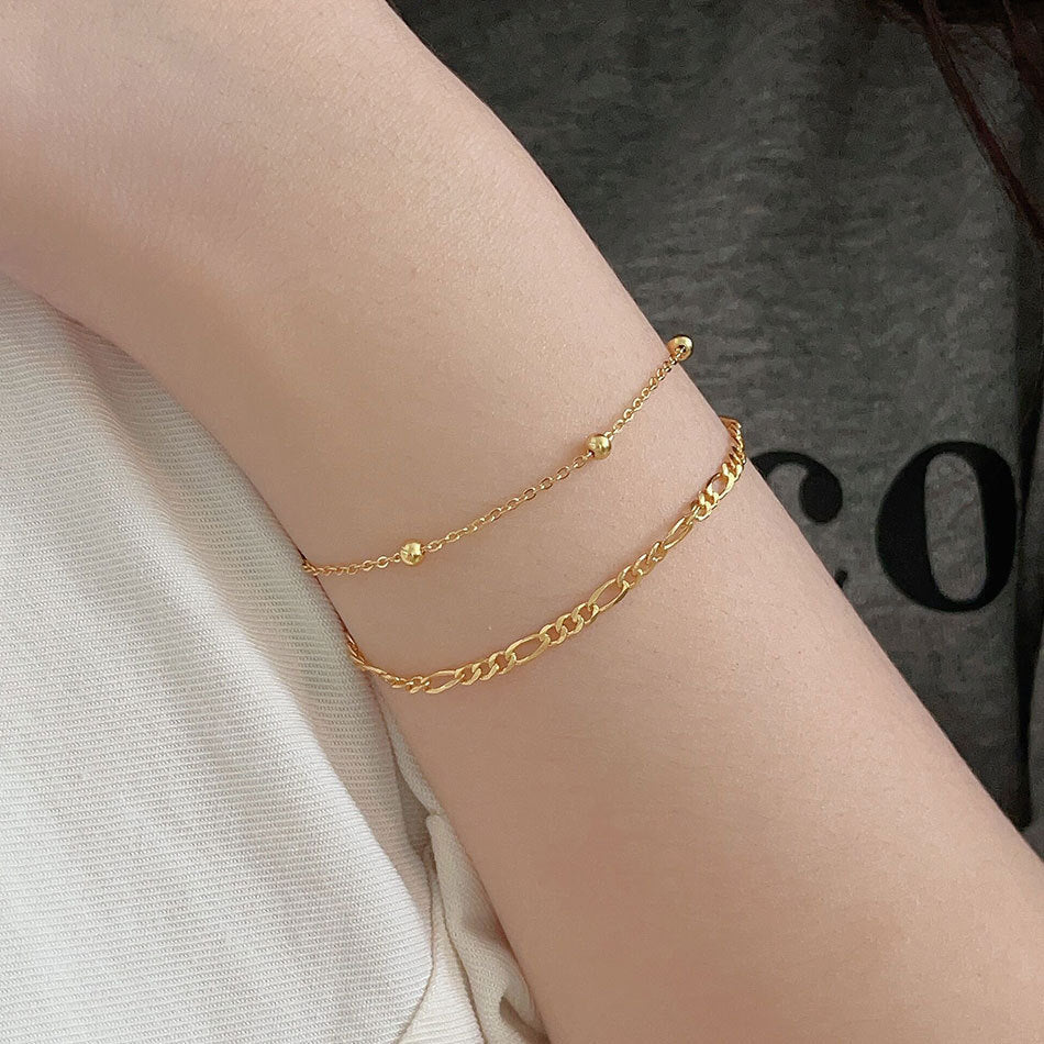 Minimalist Beaded Bracelet Gold Vermeil - Bracelets | ZAFARI Studio Jewelry