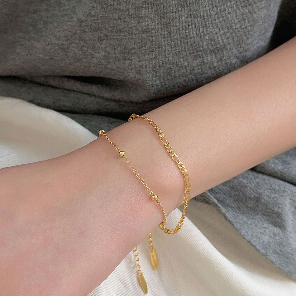 Minimalist Beaded Bracelet Gold Vermeil - Bracelets | ZAFARI Studio Jewelry