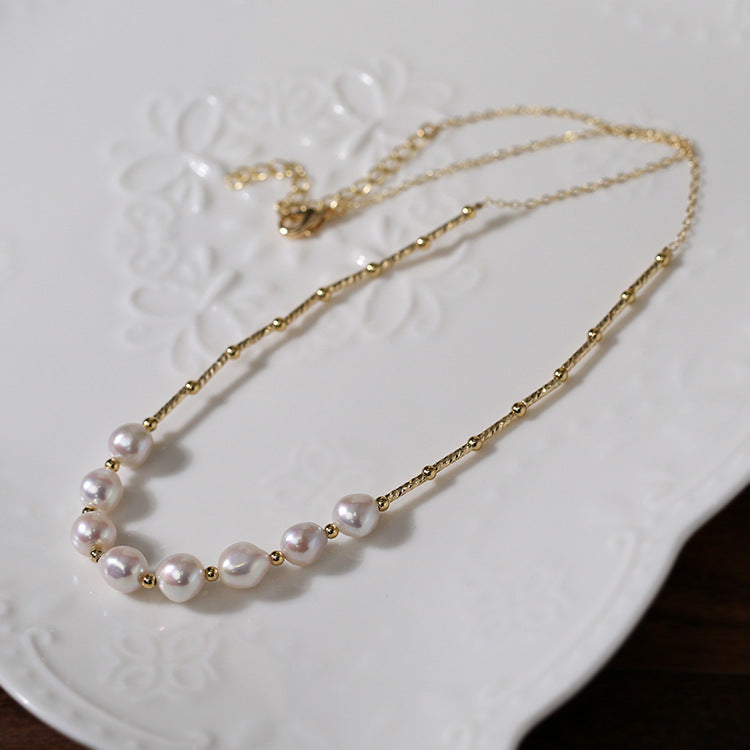 Luxury Design Baroque Pearl Choker Necklace - Necklaces | ZAFARI Studio Jewelry