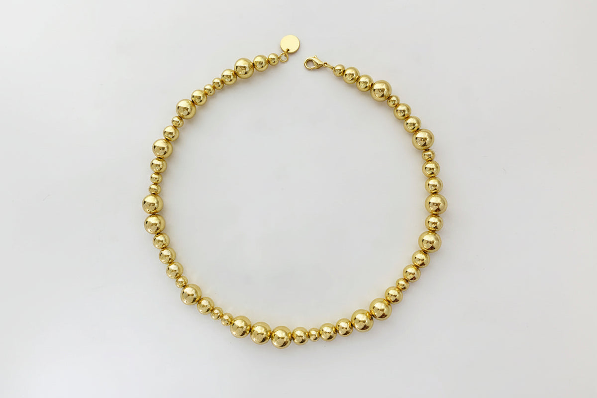 Graduated Round Ball Necklace - Necklaces | ZAFARI Studio Jewelry