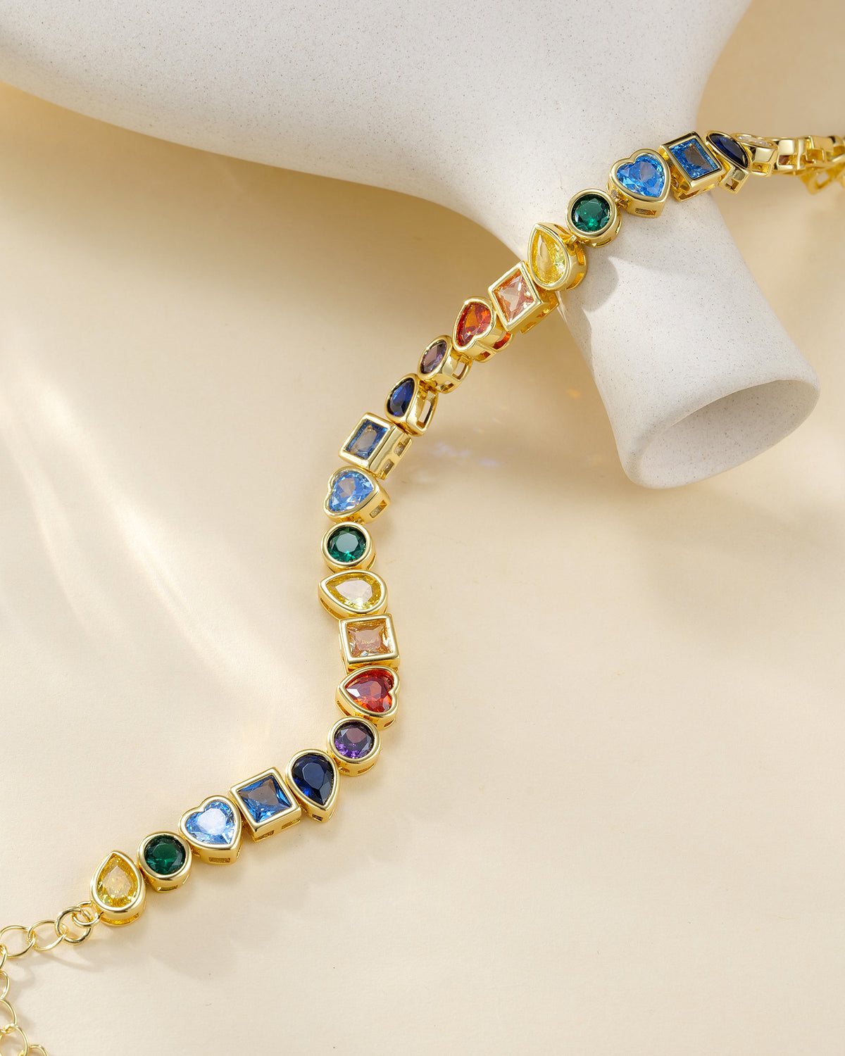 Rainbow Gemstone Choker Necklace - Necklaces | ZAFARI Studio Jewelry