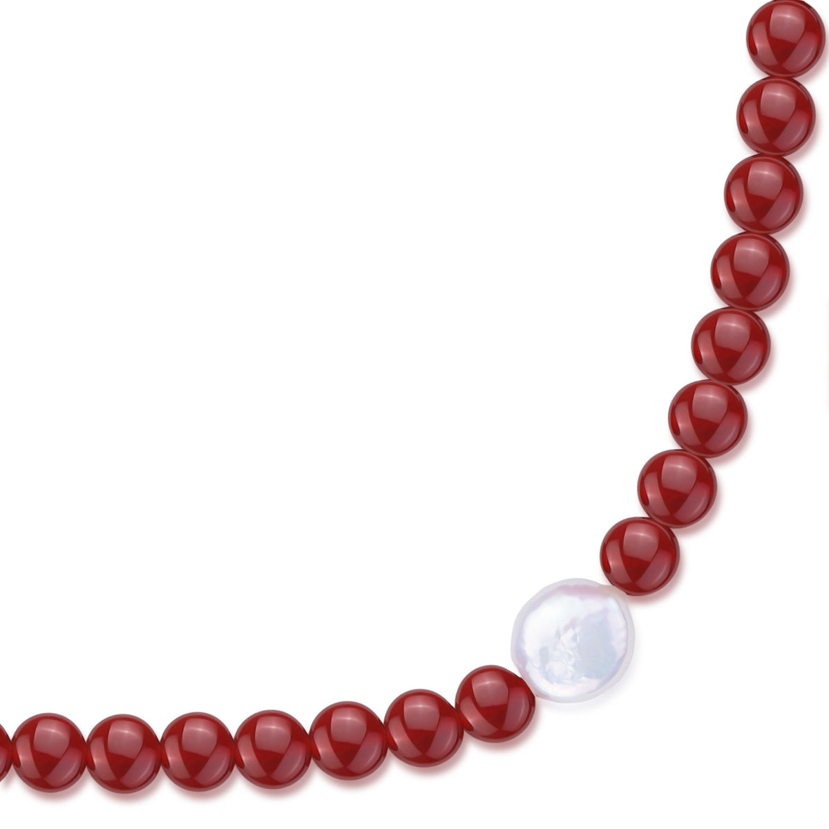 Red Onyx with Baroque Necklace l Bracelet - Zafari Studio - Zafari Jewlery 