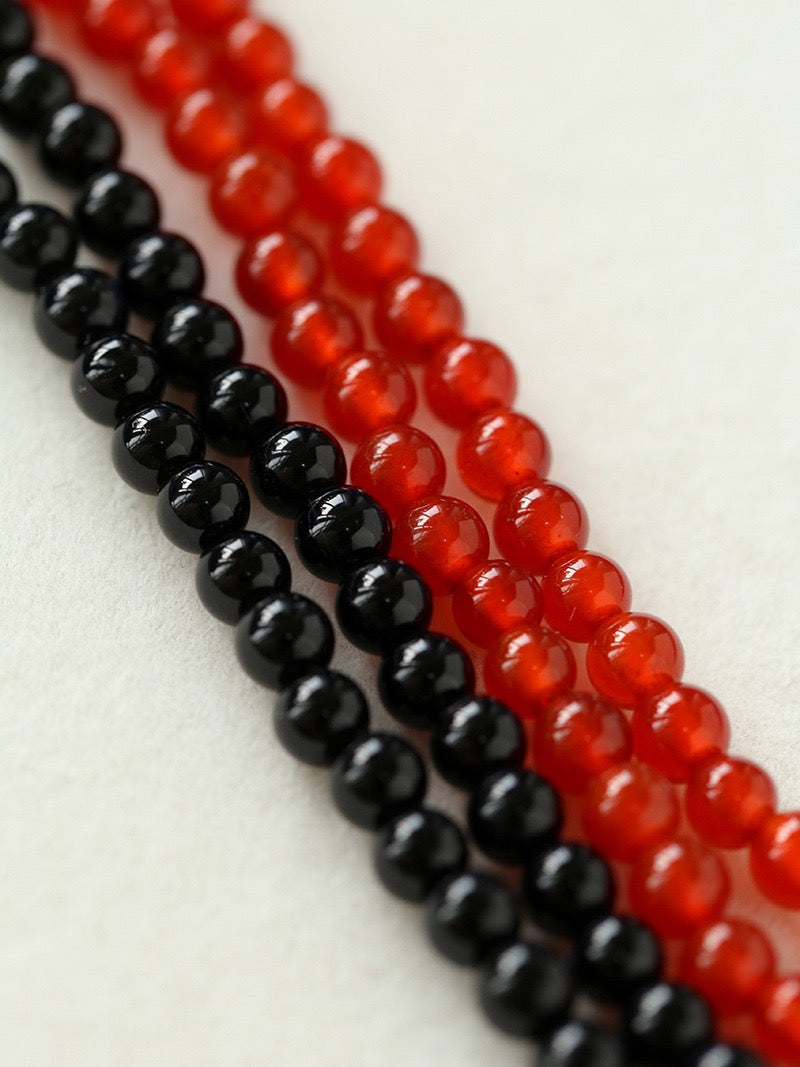 Gold & Silver Heart Onyx Necklace - Zafari Studio - Zafari Jewlery 