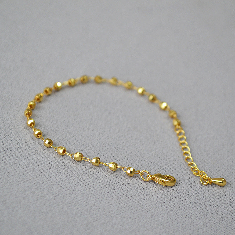 Mini Gold Ball Bracelet - Zafari Studio Jewelry
