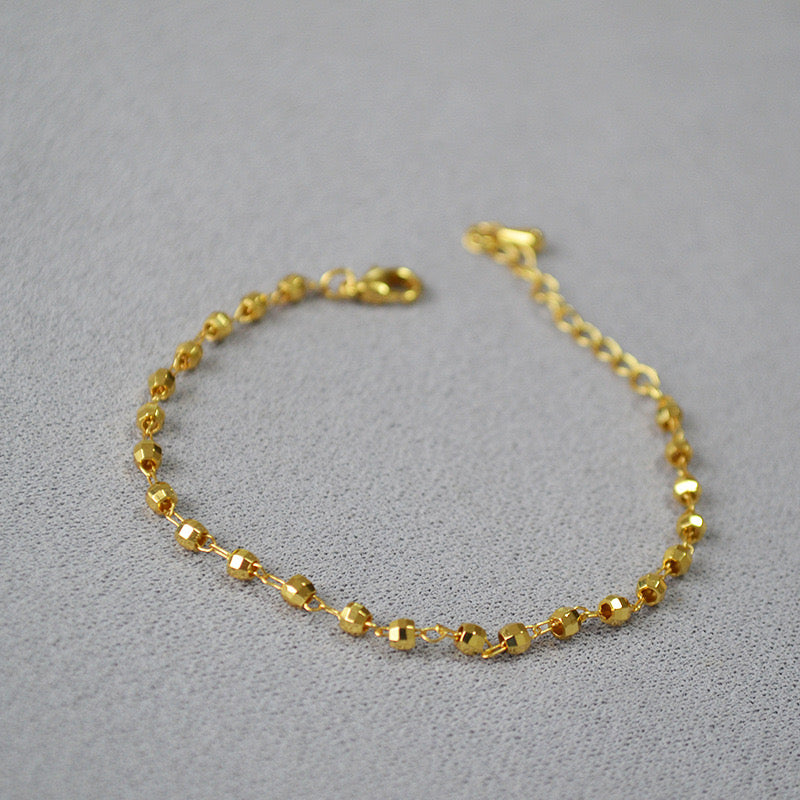 Mini Gold Ball Bracelet - Zafari Studio Jewelry
