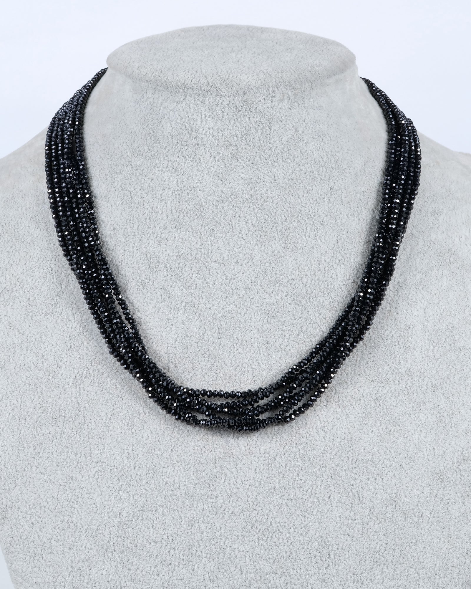 Black Spinel Pearl Layered Necklace - Necklaces | ZAFARI Studio Jewelry