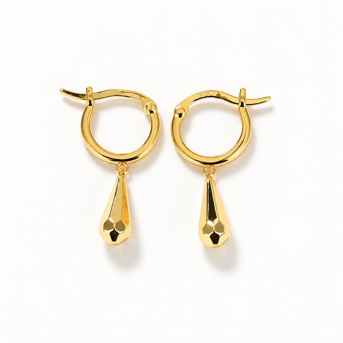 Briolette Drop Huggie Hoop Earrings — product detail