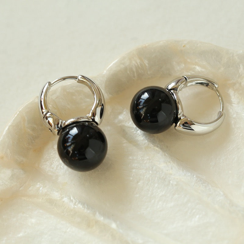 Classic Bucket-Shaped Swarovski Pearl Earrings - Zafari Studio - Zafari Jewlery 
