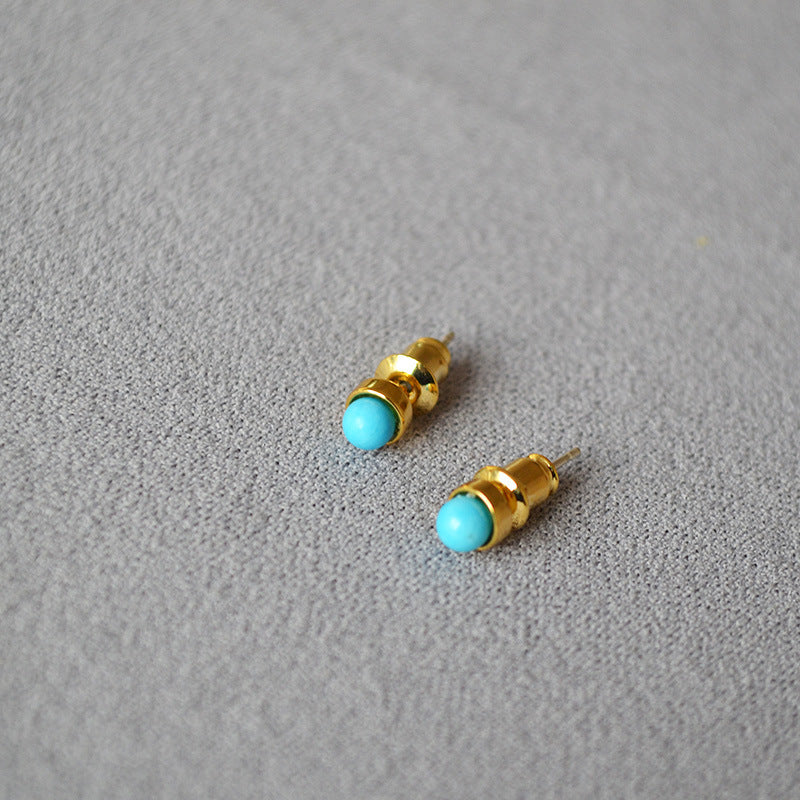 Onyx,Jadeite, Amethyst Gemstone Stud Earrings - Zafari Studio - Zafari Jewlery 