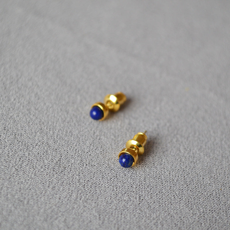 Onyx,Jadeite, Amethyst Gemstone Stud Earrings - Zafari Studio - Zafari Jewlery 