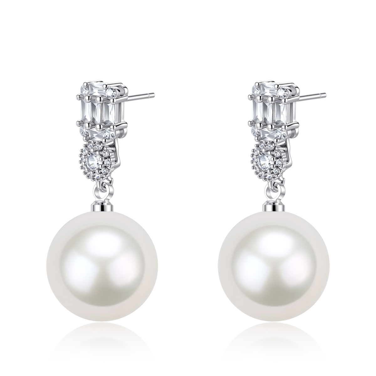 Crystal Pearl Drop Earrings - earrings | ZAFARI Studio Jewelry