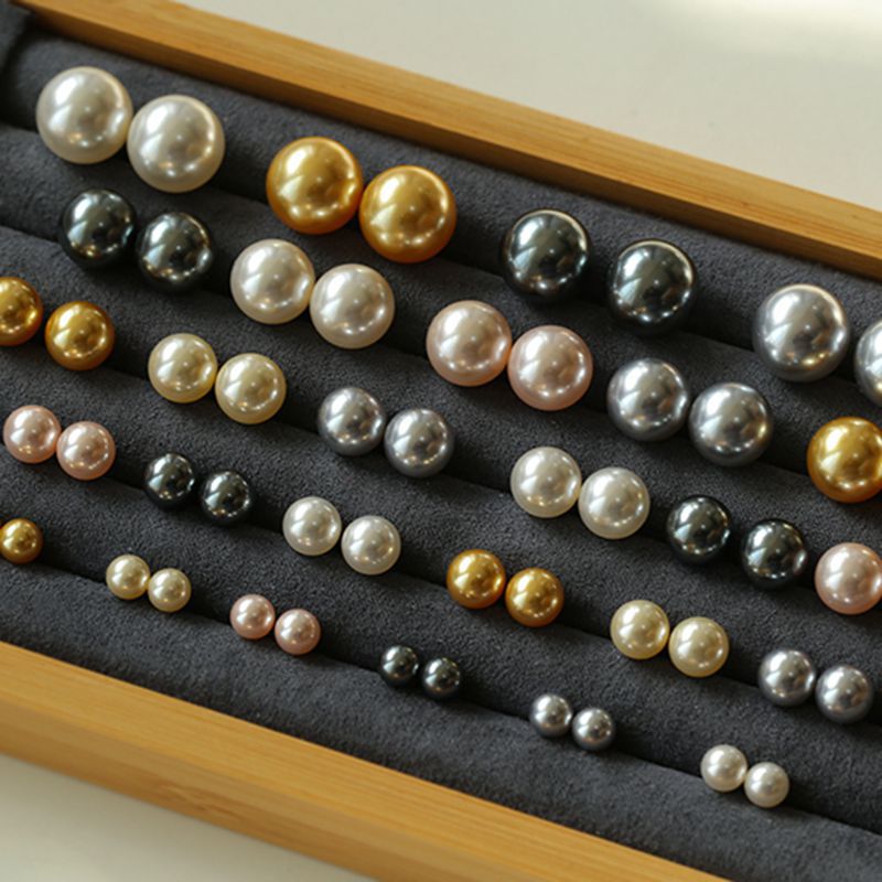 6-14mm Swarovski Pearl Ear Stud Earrings - Zafari Studio - Zafari Jewlery 