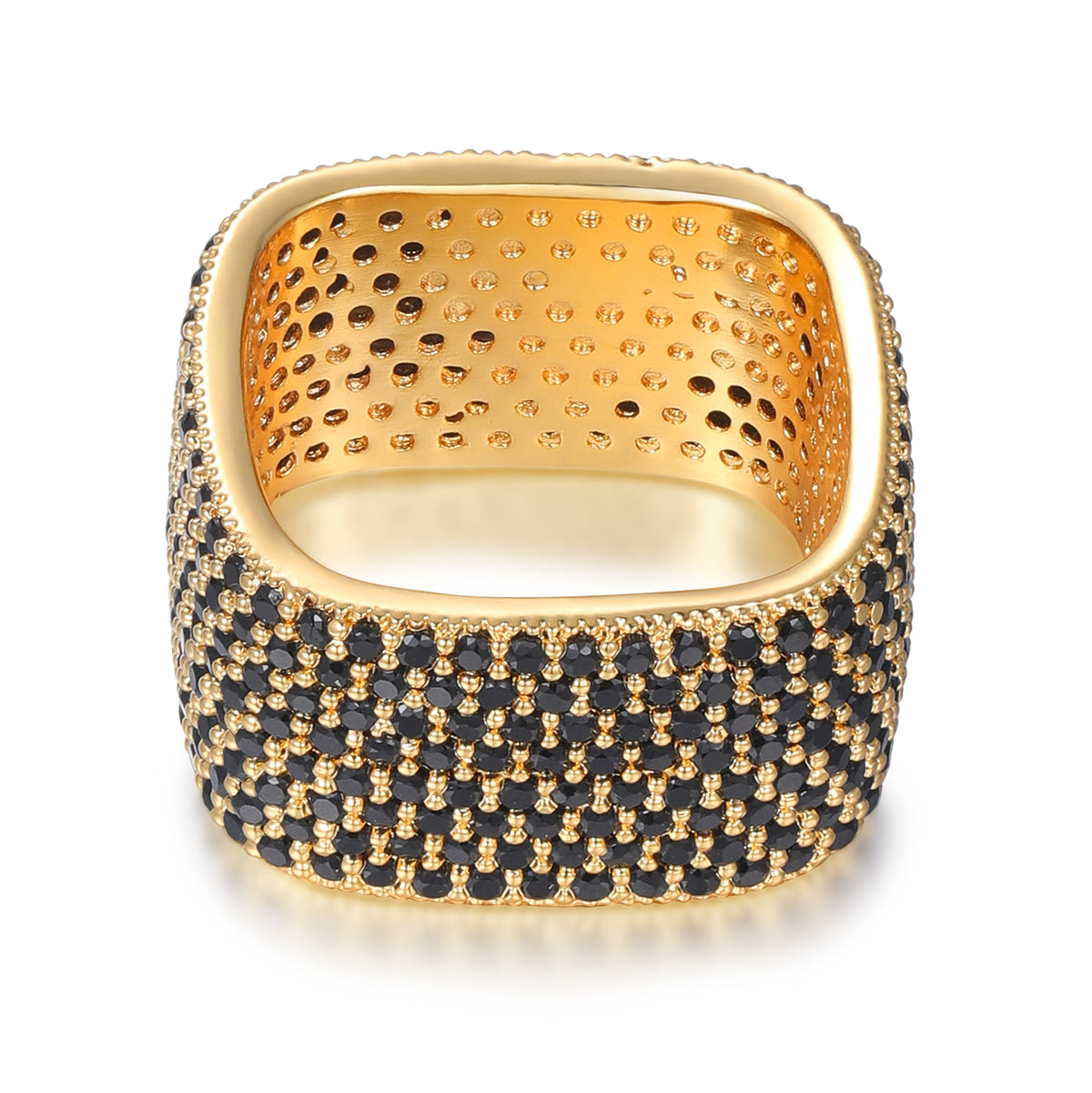 Dazzling Square Zirconia Encrusted Ring - Zafari Studio Jewelry