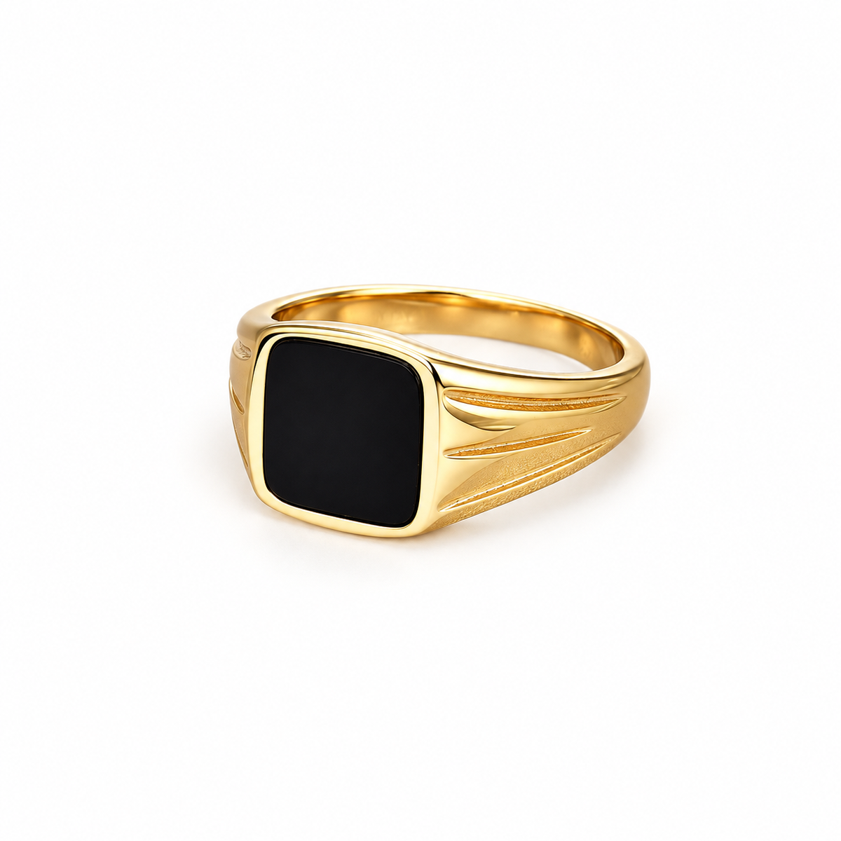 Geometric Onyx Accent Ring — product detail