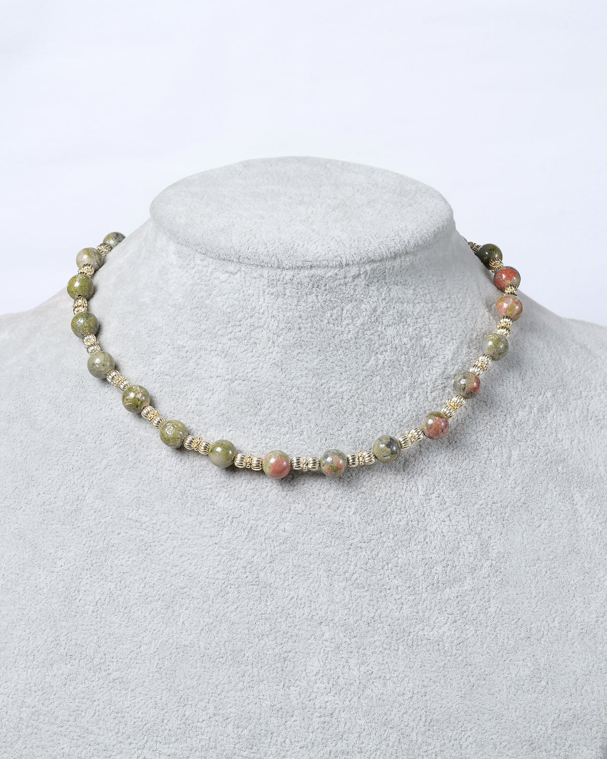 Green Jasper Beaded Necklace - Necklaces | ZAFARI Studio Jewelry