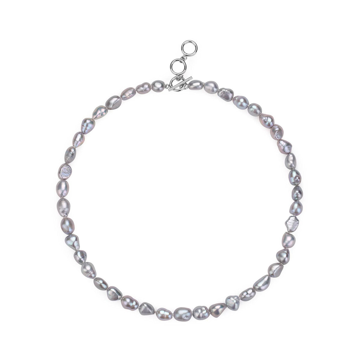 Baroque Grey Freshwater Pearl Necklace - Zafari Studio Jewelry