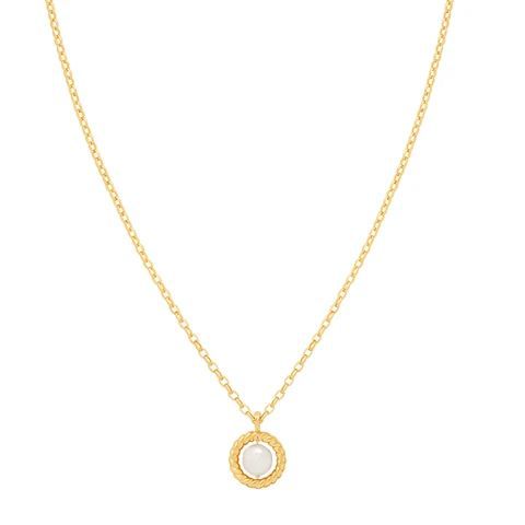 Freshwater Pearl Pendant 18K Gold Vermeil Chain - Zafari Studio Jewelry