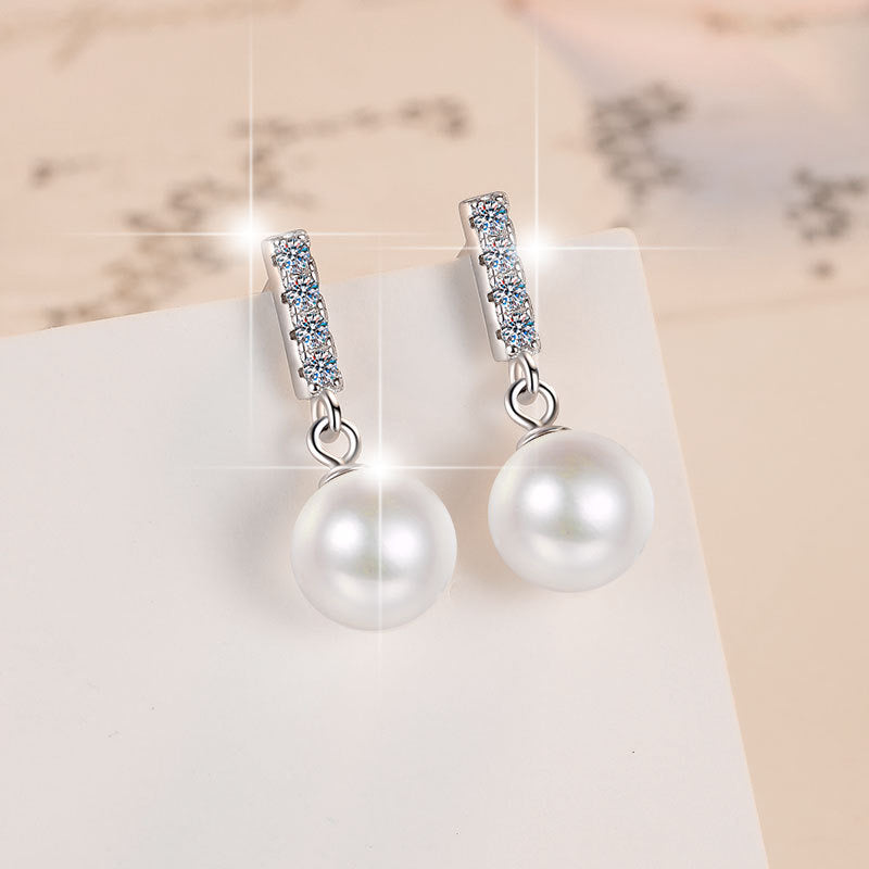 Natural Pearls CZ Earring - Zafari Studio Jewelry