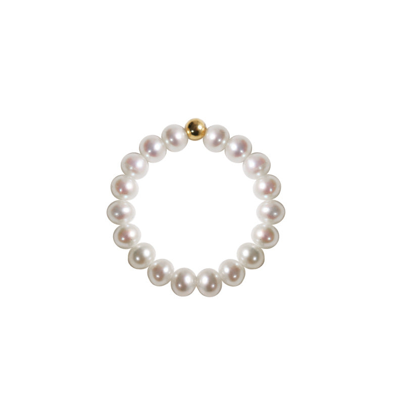 Scarlett Beaded Pearl Ring - Zafari Studio Jewelry