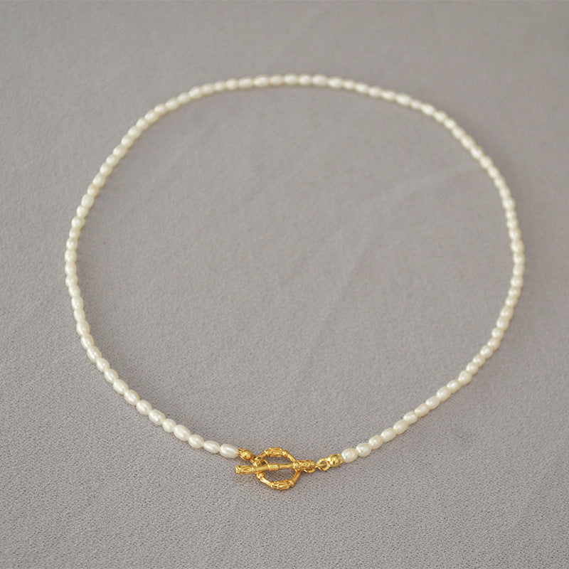 Mini Rice Pearls Beaded Necklace l Bracelet - Zafari Studio - Zafari Jewlery 