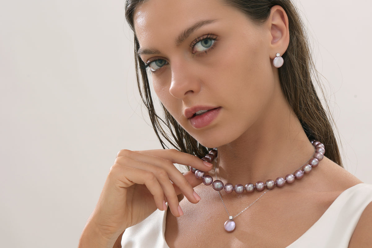 Sasha Coin Baroque Pearl Pendant Necklace - Zafari Studio Jewelry