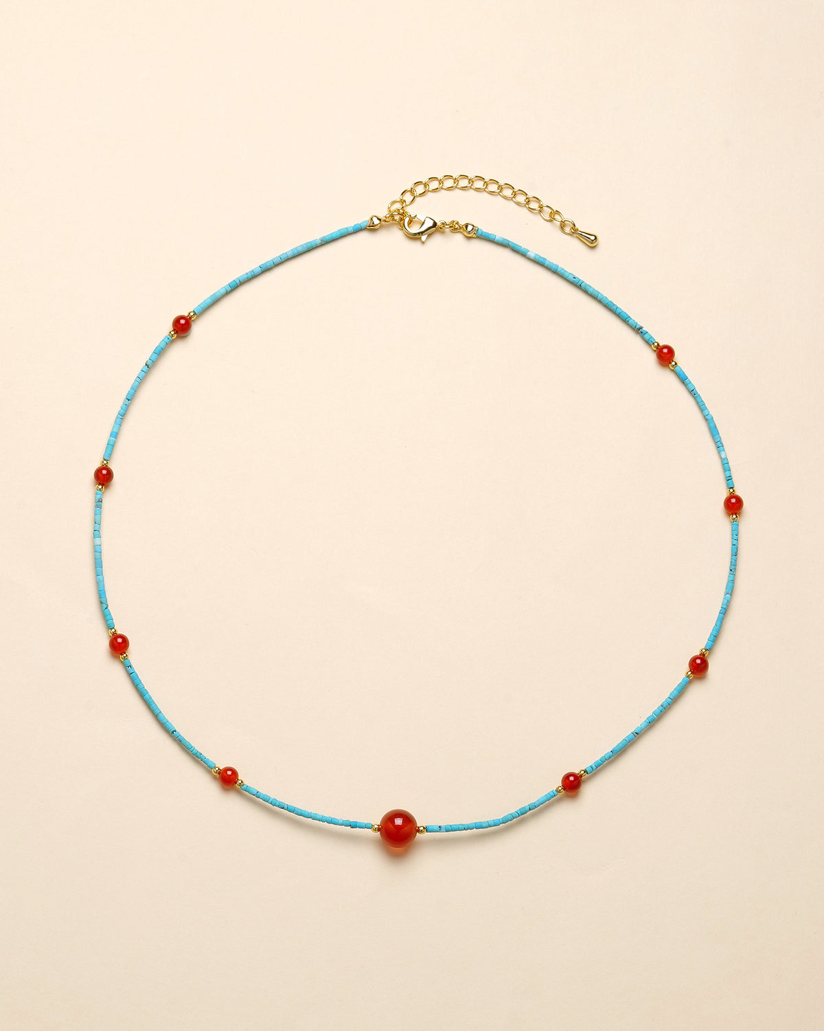 Turquoise Red Accent Necklace - Necklaces | ZAFARI Studio Jewelry