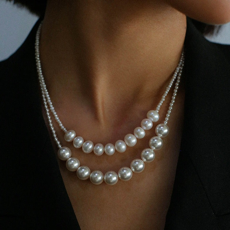 French Minimalist Pearl Necklace (Two Variants) - Zafari Studio Jewelry