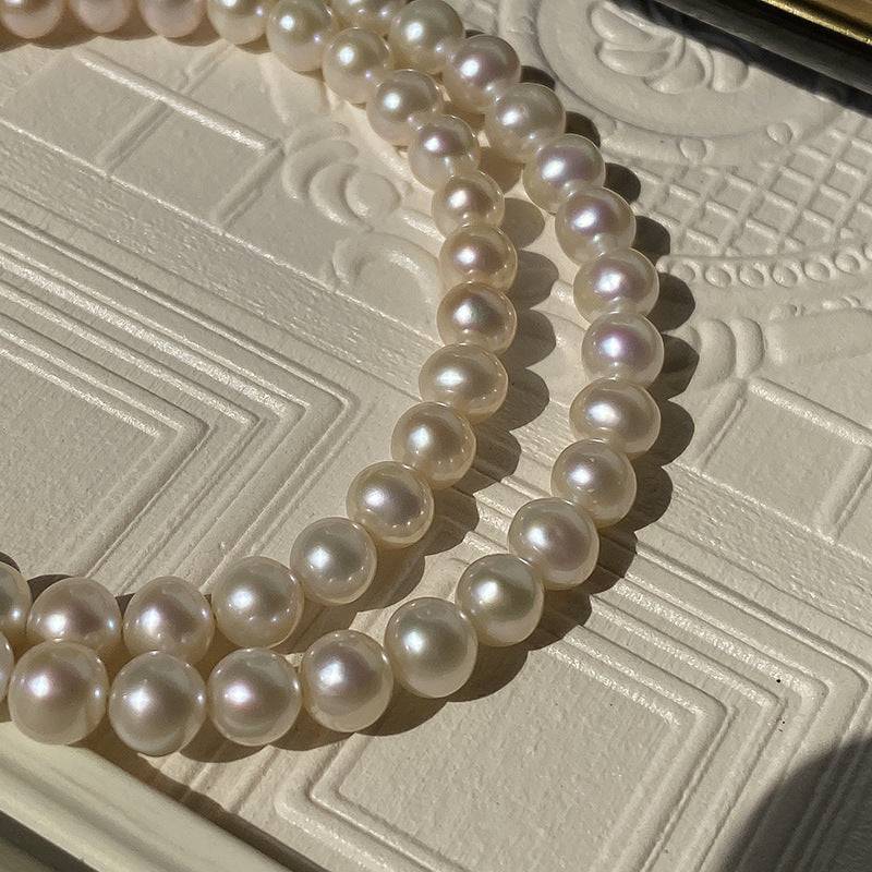 Crystallized Toggle Clasp Freshwater Pearl Strand - Zafari Studio Jewelry