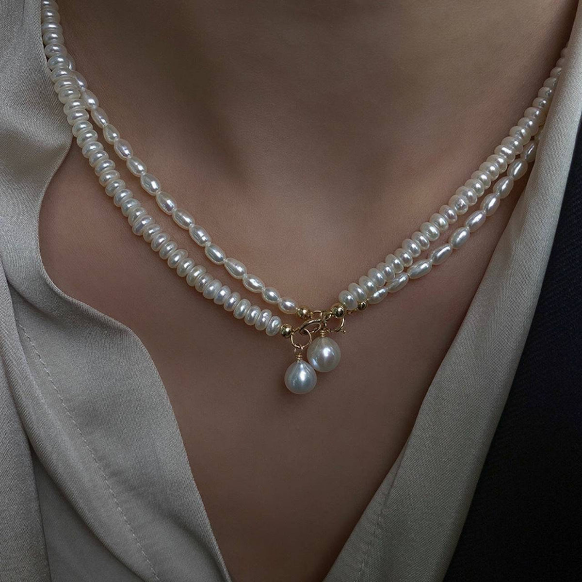 Rice Pearls Necklace (Purchase Individually) - Zafari Studio Jewelry