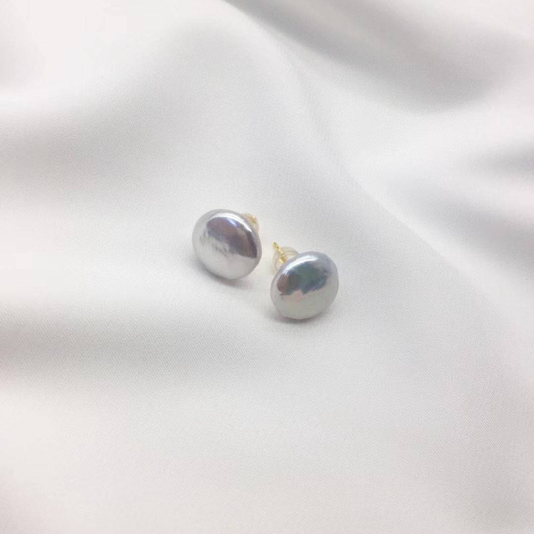Button Pearl Necklace Bracelet and Earrings (Purchase Individually) - Zafari Studio Jewelry