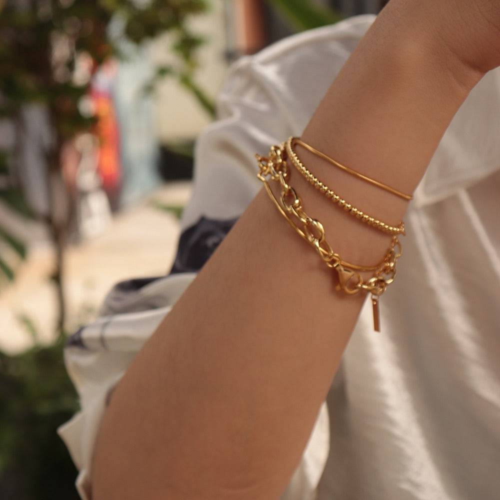 Minimalist Beads Bracelet Gold Vermeil - Zafari Studio Jewelry