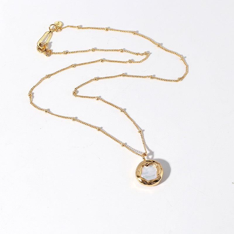 BETTINA Pearl Gold Necklace Gold Vermeil - Zafari Studio Jewelry