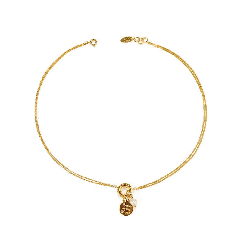 TRUST Coin Pearl Pendant - Zafari Studio Jewelry
