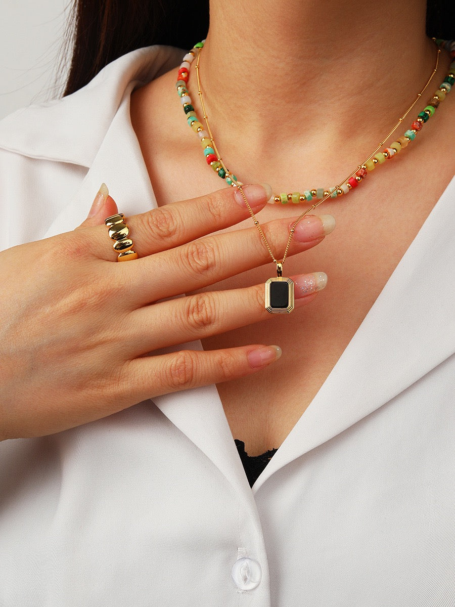 Multi-gems stitching chain colorful necklace and bracelet ( Purchase Individually) - Zafari Studio Jewelry