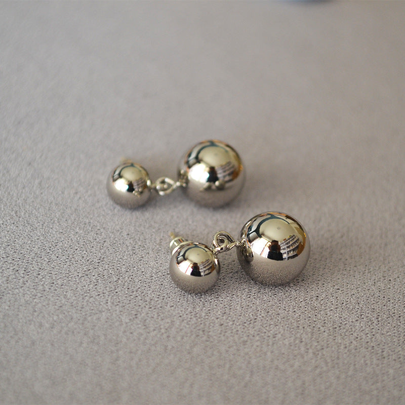 Dual Golden Ball Earrings - Zafari Studio Jewelry