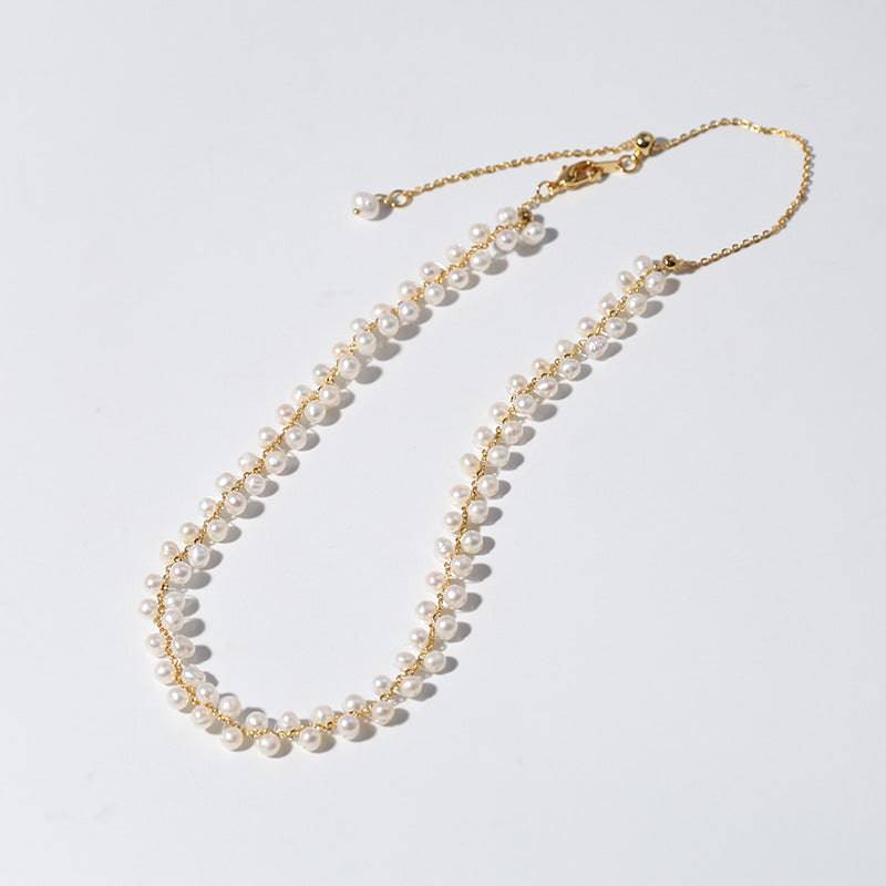 FELICITY Layered Rice Pearls Choker Necklace and Bracelet ( Purchase individually) - Zafari Studio Jewelry
