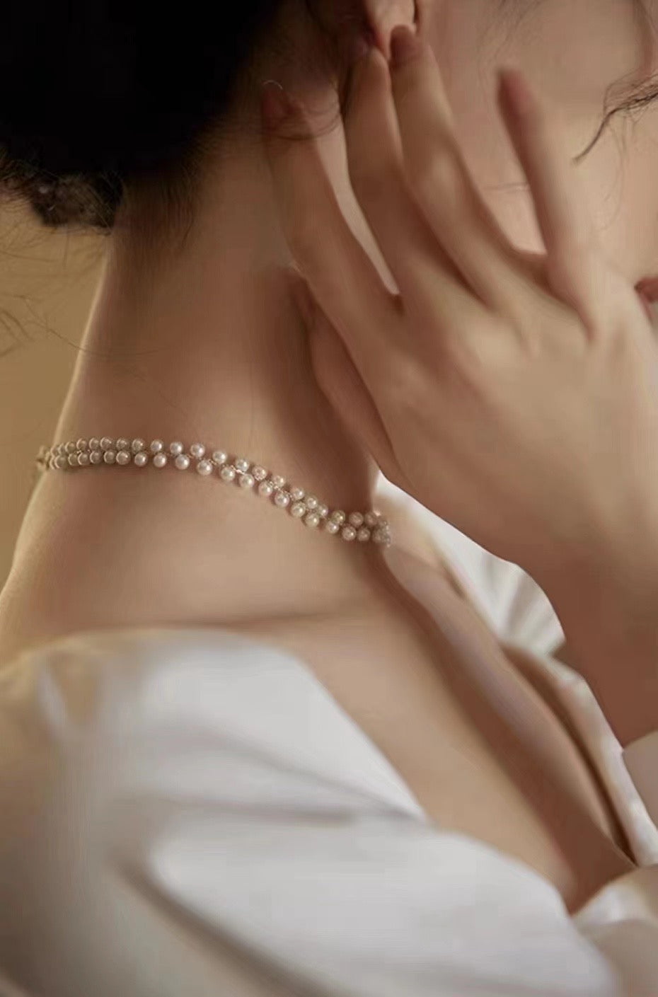 FELICITY Layered Rice Pearls Choker Necklace and Bracelet ( Purchase individually) - Zafari Studio Jewelry