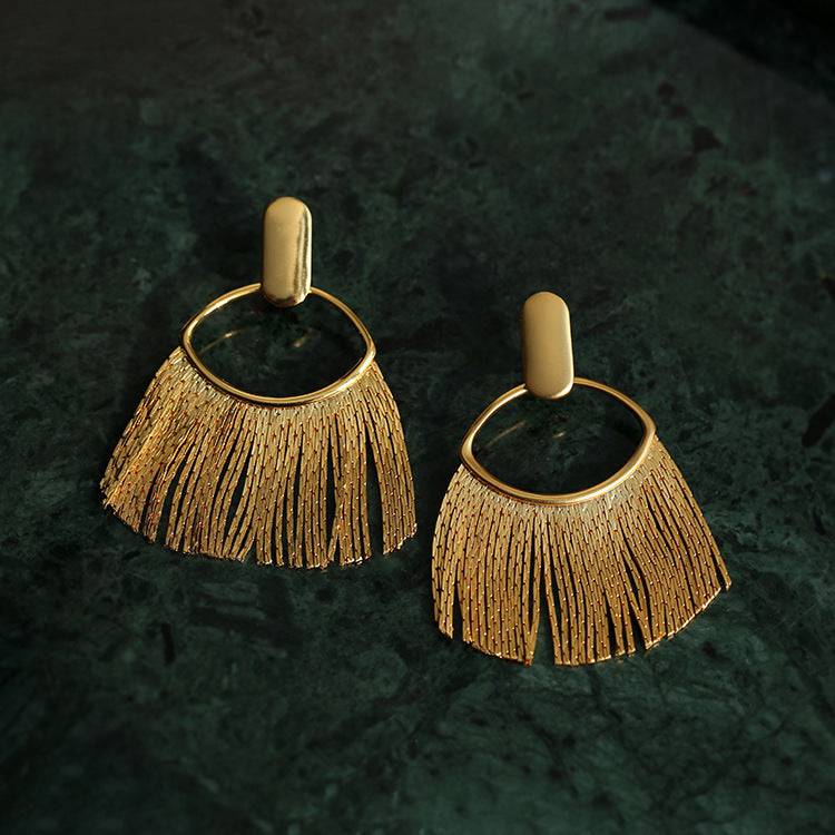 Vintage Eye Lash Tassel Earrings - Zafari Studio Jewelry