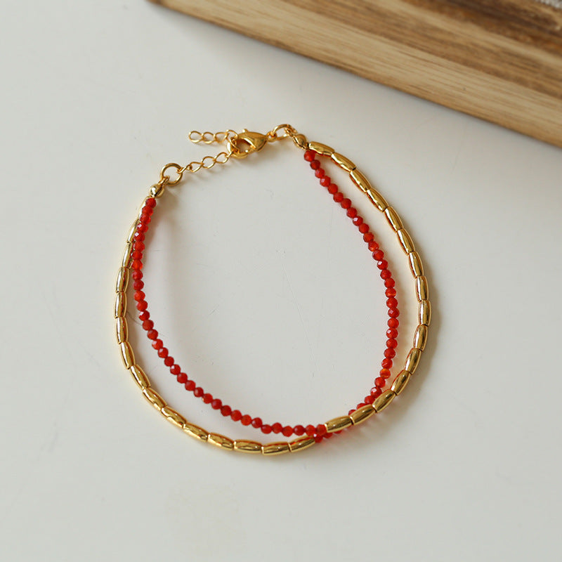 Mini Color Gemstones Beaded Bracelet - Zafari Studio Jewelry