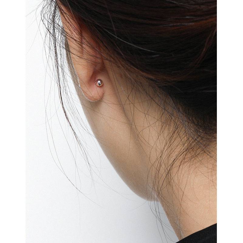 Broken ball stud earrings Sterling Silver Gold Vermeil - Zafari Studio Jewelry