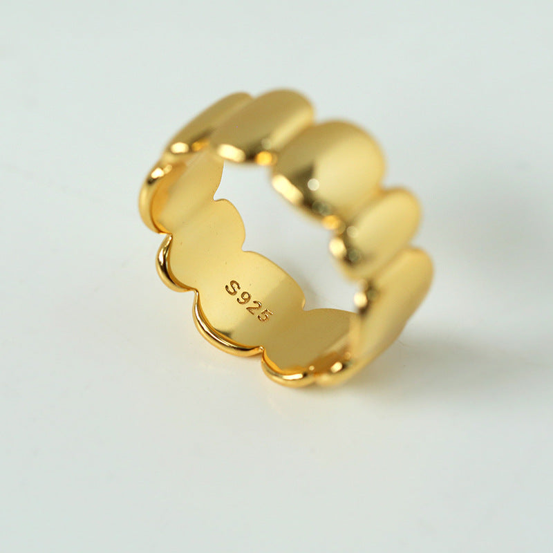 Lace Geometric Gold Vermeil Ring - Zafari Studio Jewelry