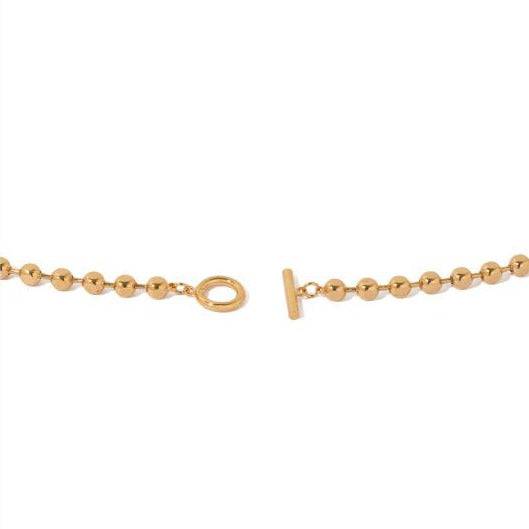 Gold Beaded Pearl Choker Necklace and Bracelet (Purchase Individually) - Zafari Studio Jewelry