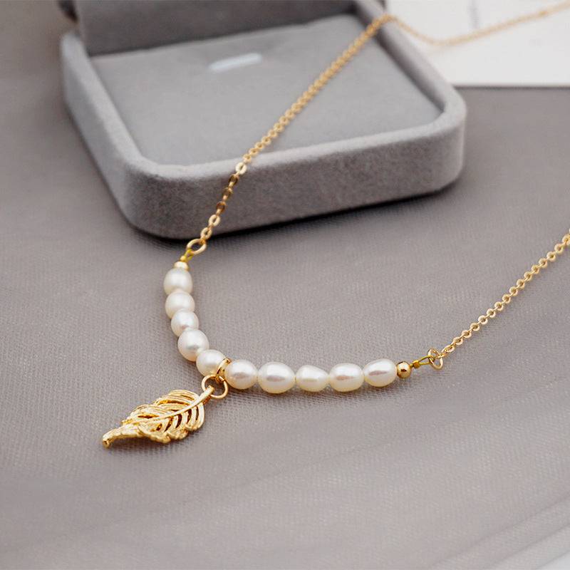 Gold Coin Pearls Pendant Necklace - Zafari Studio Jewelry