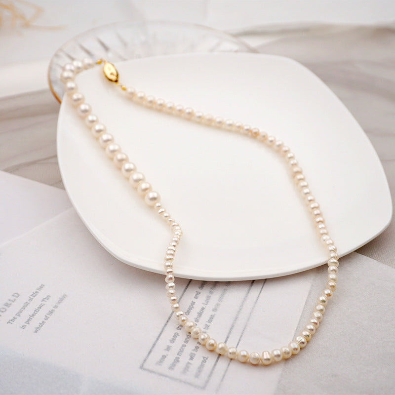 Emily Gradual Pearl Necklace - Zafari Studio Jewelry