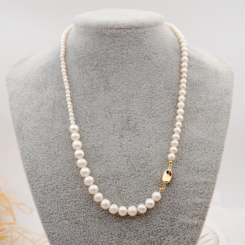 Emily Gradual Pearl Necklace - Zafari Studio Jewelry